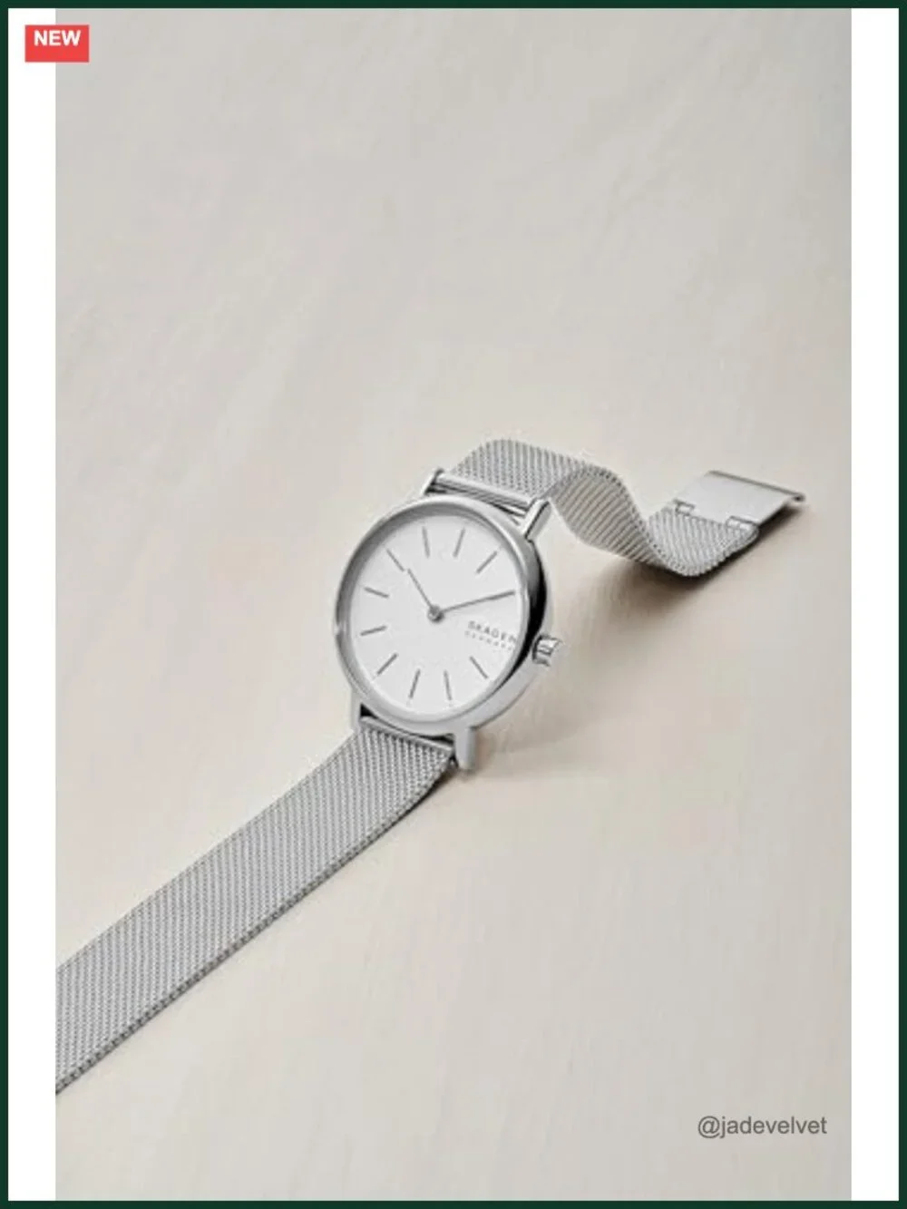 Minimalist Stainless Steel Mesh Watch Slim 30mm Quartz